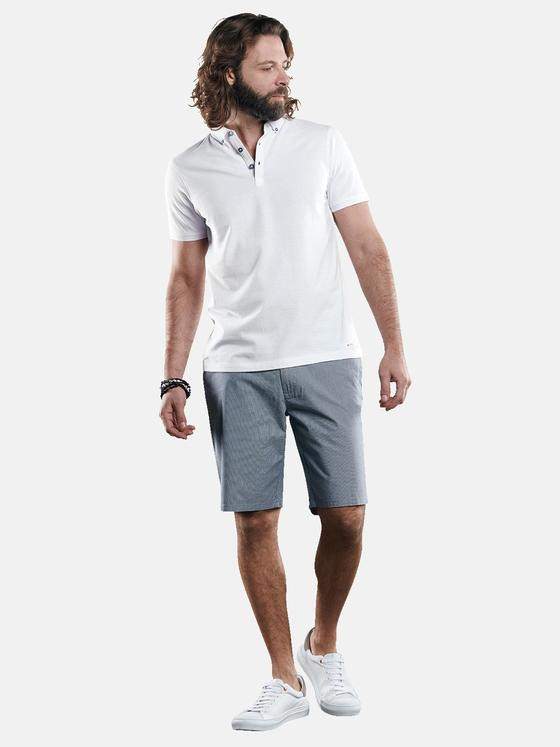 emilio adani Herren Sportives Poloshirt aus hochwertiger Baumwolle Weiß 29672