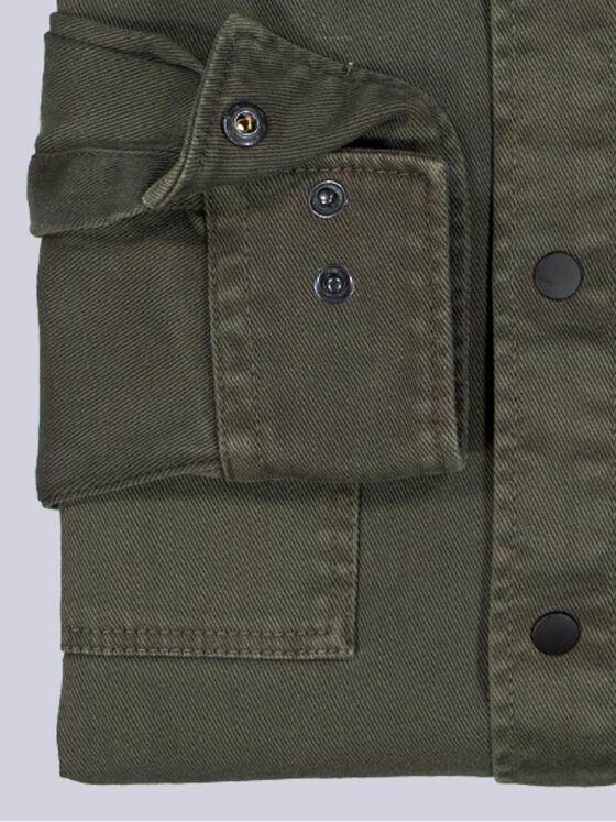 emilio adani Herren Overshirt slim fit Grün 38258