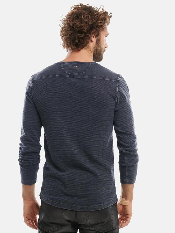 emilio adani Herren Henley Shirt Grau 30957