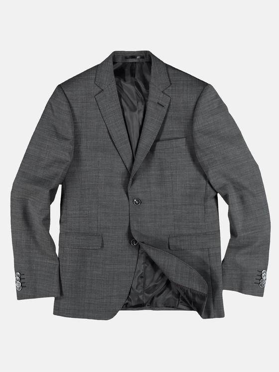 emilio adani Herren Anzugsakko mit Minimalmuster Grau 29014