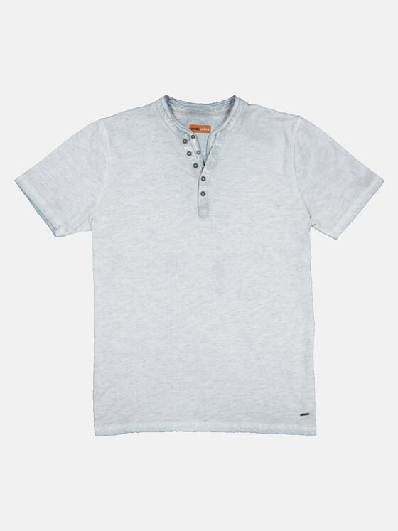 emilio adani Herren Henley T-Shirt Grau 33021