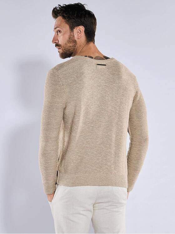emilio adani Herren Pullover strukturiert Beige 36566