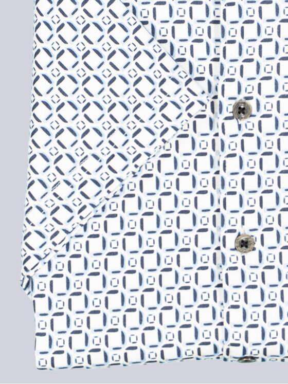 engbers Herren Kurzarm-Hemd gemustert Brilliantblau 38952