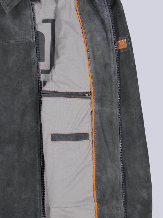 emilio adani Herren Lederjacke aus Veloursleder Saphirblau 39883