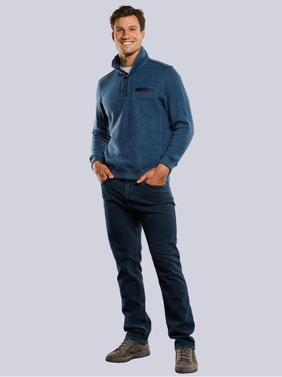 engbers Herren Sweatshirt Stehbund Petrolblau 33751