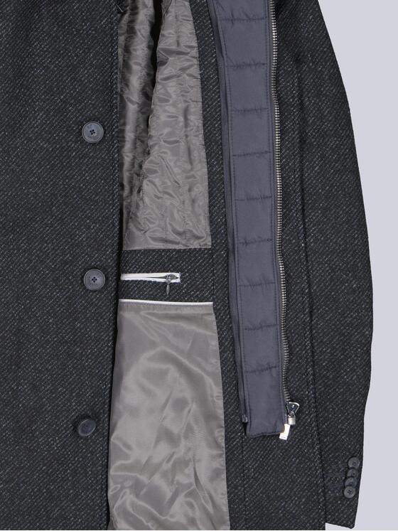 ENGBERS GERMANY Herren Mantel mit Fellkragen-Inlet Saphirblau 39512