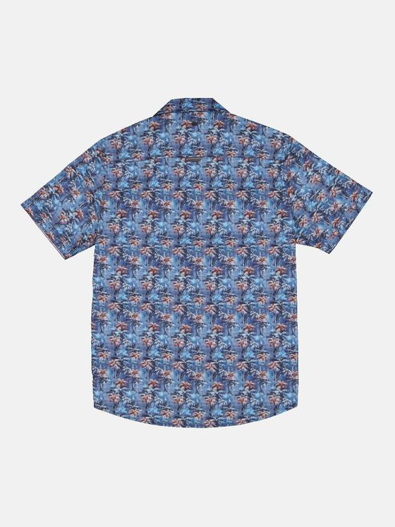 engbers Herren Kurzarm-Hemd gemustert Blau 34761