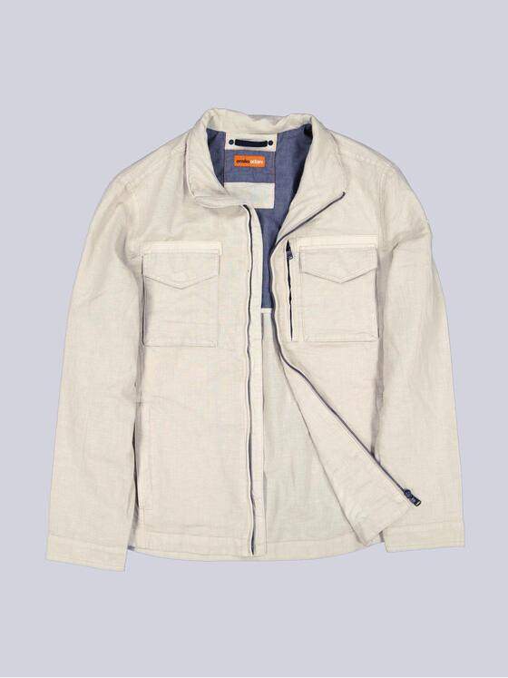emilio adani Herren Jacke mit Leinenanteil Naturweiss 38847