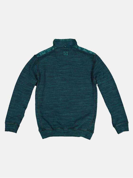engbers Herren Sweatshirt Troyer-Kragen Petrolgruen 33390