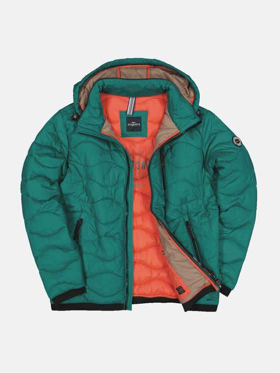 engbers Herren Steppjacke mit abnehmbarer Kapuze Petrol 33290