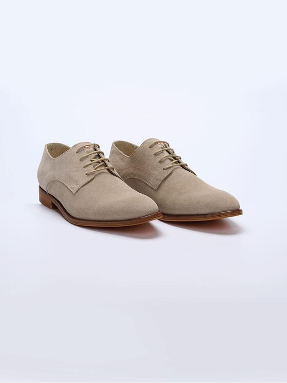 emilio adani Herren Halbschuh aus Velours-Leder Beige 36733