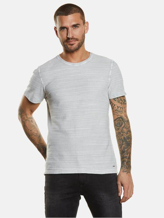 emilio adani Herren T-Shirt strukturiert Grau 34309