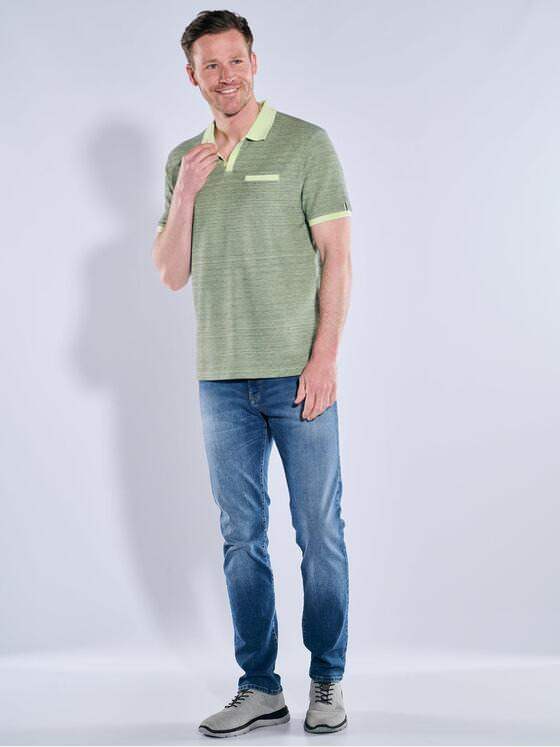 engbers Herren Polo-Shirt meliert Gruen 38971