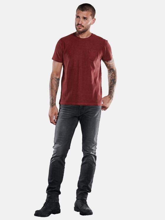 emilio adani Herren T-Shirt Rundhals Rot 33411