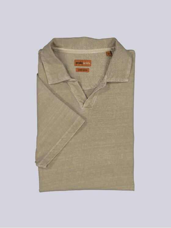 emilio adani Herren Polo-Shirt meliert Braun 38934