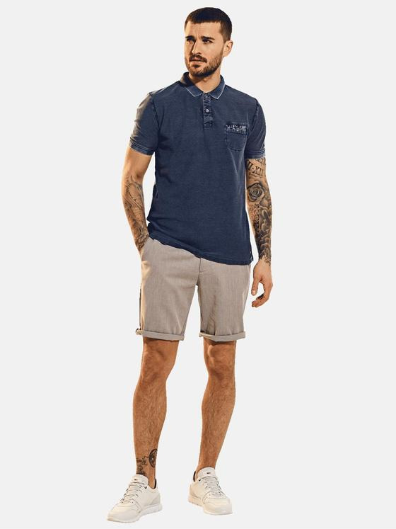 emilio adani Herren Poloshirt strukturiert Blau 31629