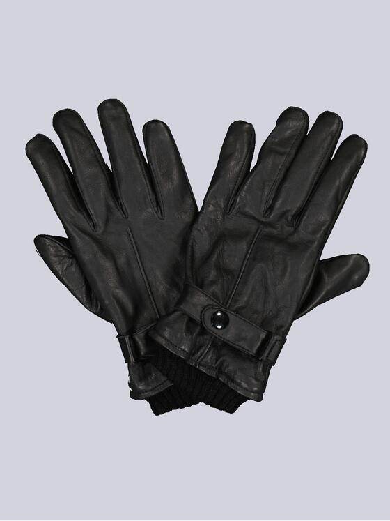 engbers Herren Lederhandschuhe Schwarz 35941