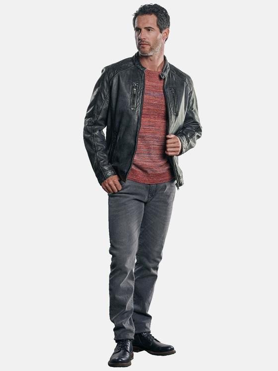 engbers Herren Lederjacke Saphirblau 30217