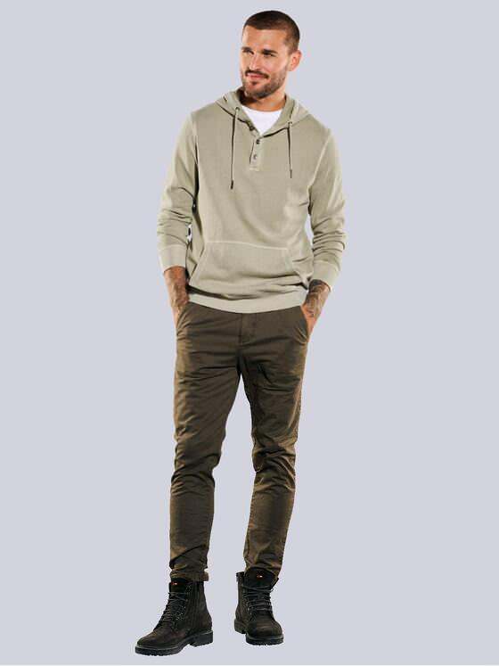 emilio adani Herren Sweatshirt mit Kapuze Beige 35252