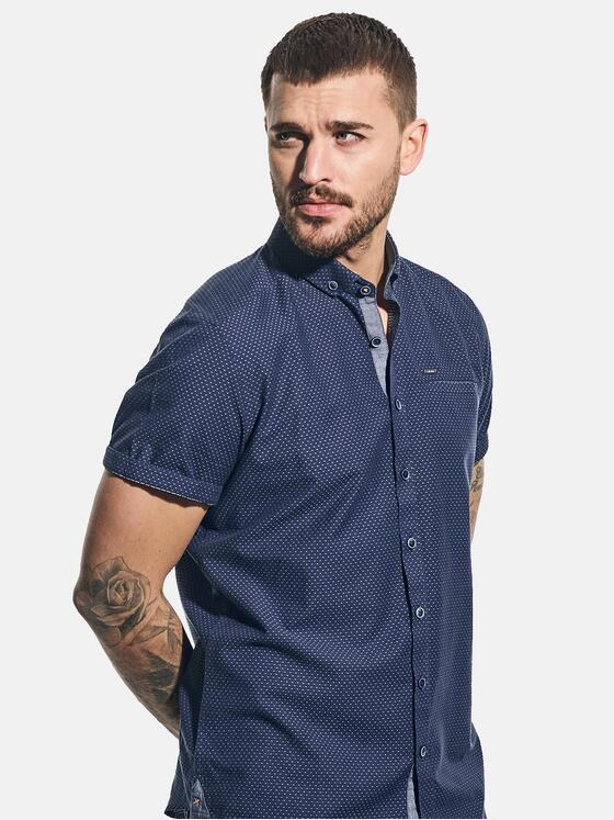 emilio adani Herren Hemd kurzarm Blau 31321