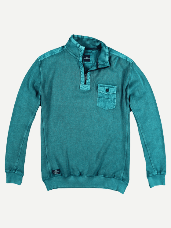engbers Herren Sweatshirt Stehbund Petrol 28839