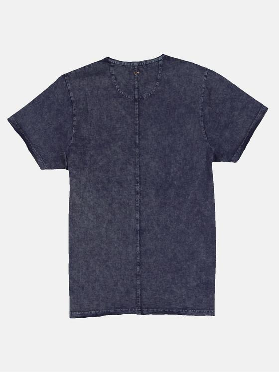 emilio adani Herren T-Shirt V-Neck strukturiert Blau 31570
