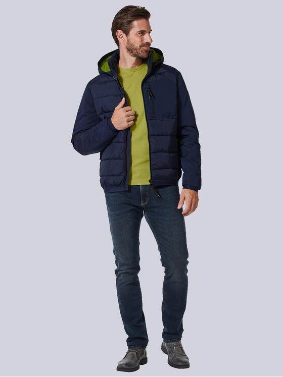 engbers Herren Steppjacke mit abnehmbarer Kapuze Blau 35424