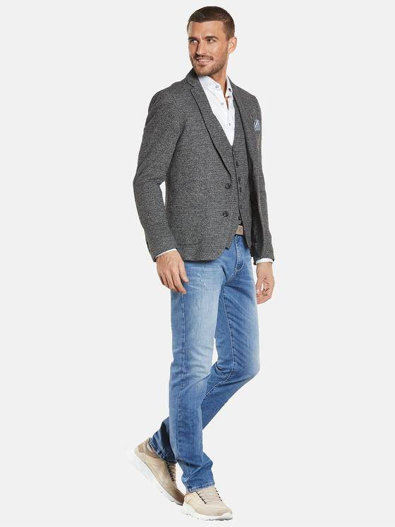 emilio adani Herren Sakko strukturiert Grau 34321