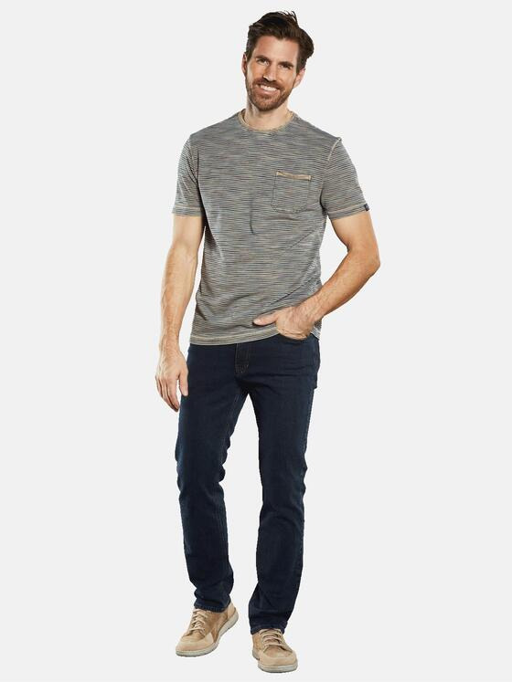 engbers Herren T-Shirt gestreift Beige 34517
