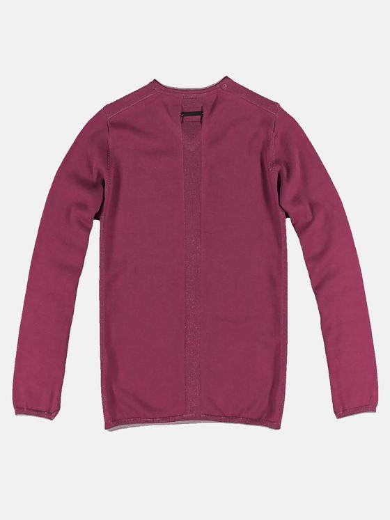 emilio adani Herren Hochwertiger Pullover Mit Elegantem V-Ausschnitt Violett 31008