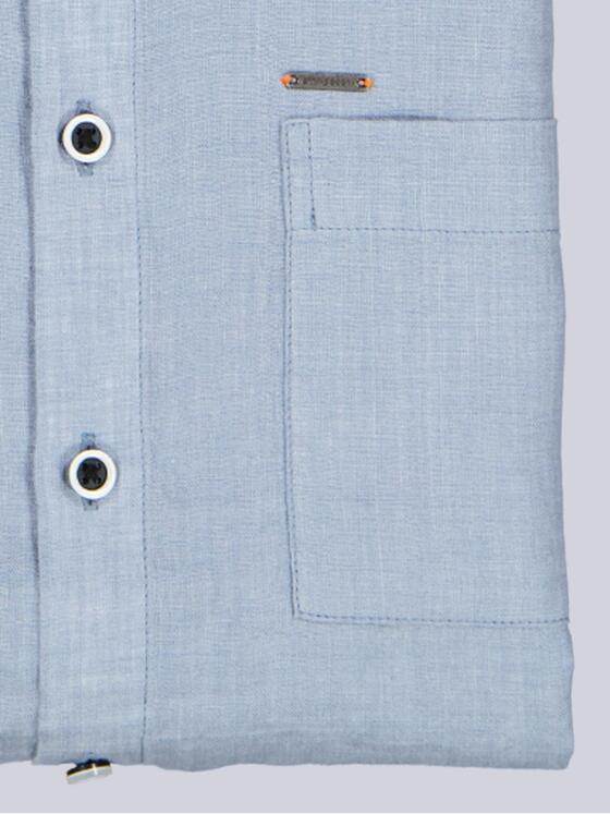 emilio adani Herren Modisches Leinen-Hemd Hellblau 40343