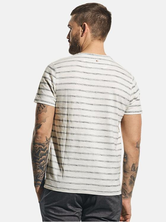 emilio adani Herren Rundhals T-Shirt Weiß 31123