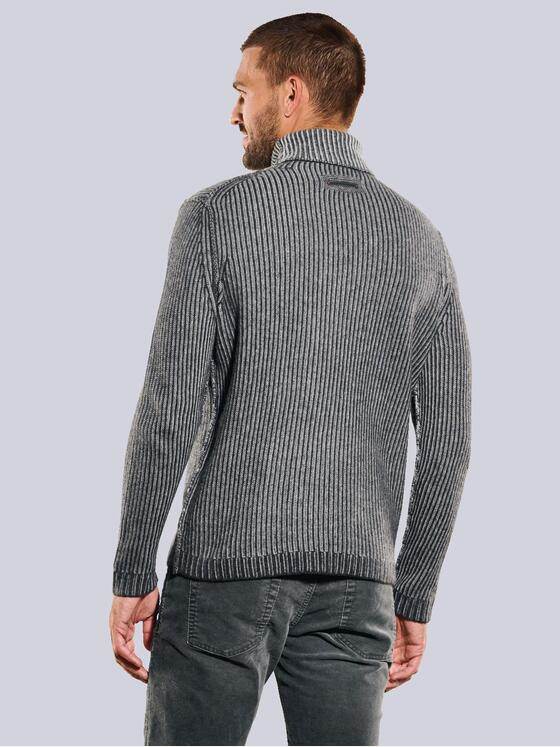 emilio adani Herren Pullover mit Rollkragen Schwarz 35733