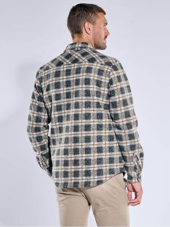 emilio adani Herren Overshirt mit Reißverschluss Schwarzbraun 39335