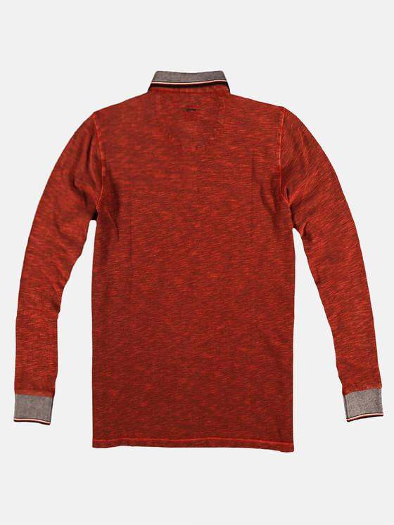 engbers Herren Poloshirt langarm Blutorange 29218