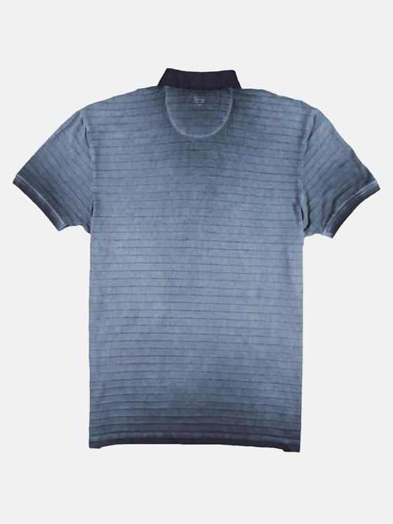 engbers Herren Poloshirt mit innovativen Strukturstreifen Indigoblau 29730