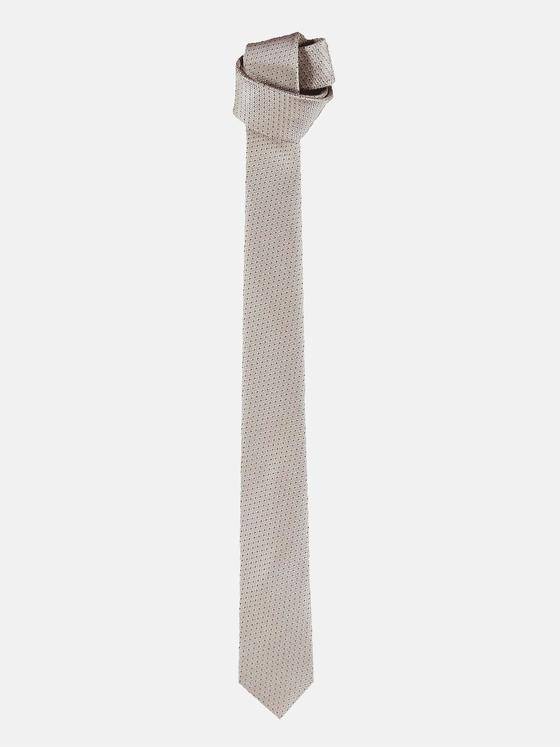 emilio adani Herren Krawatte gemustert Beige 31414