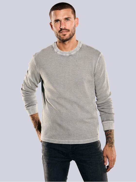 emilio adani Herren Sweatshirt uni Grau 35624