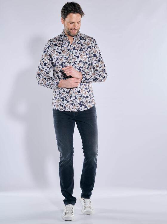 ENGBERS GERMANY Herren Langarm-Hemd aus flexiblem Warenmaterial Mehrfarbig 38540