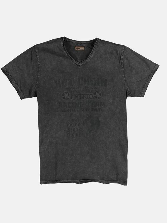 emilio adani Herren V-Neck T-Shirt Grau 24307