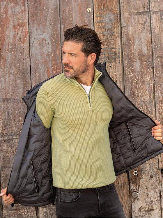 emilio adani Herren Wendejacke mit Soronafüllung Schwarz 37432