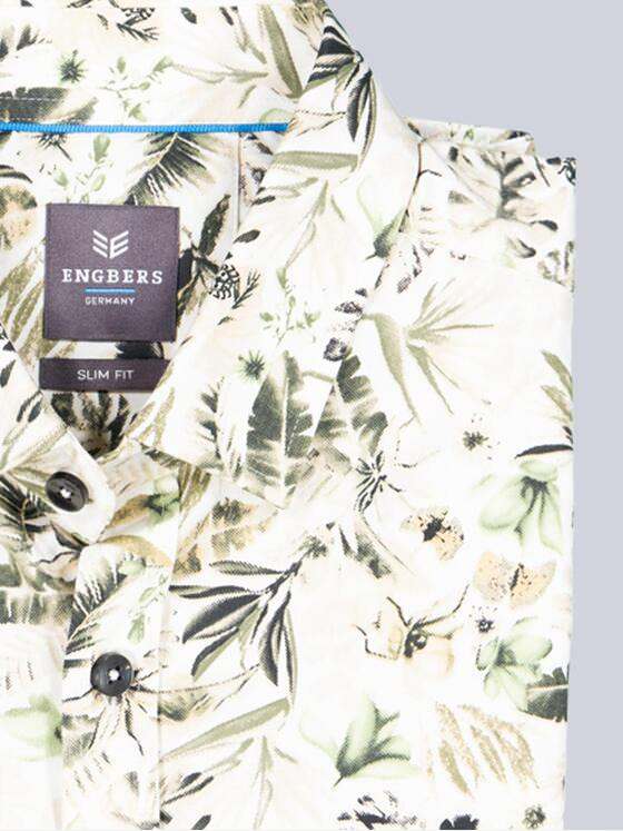 ENGBERS GERMANY Herren Halbarm-Hemd in wertiger Baumwoll-Stretch-Qualität Naturweiss 38549