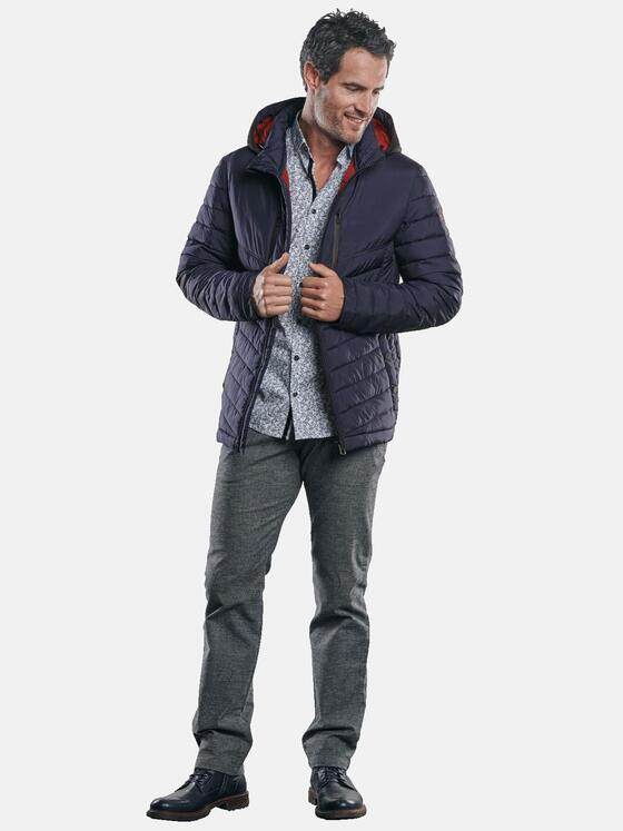 engbers Herren Steppjacke mit abnehmbarer Kapuze Saphirblau 30207