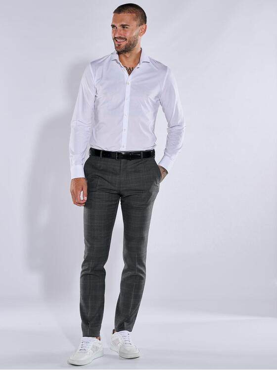 emilio adani Herren Anzug-Hose slim fit Grau 37812