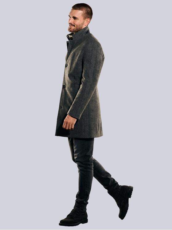 emilio adani Herren Mantel slim fit Grau 35530