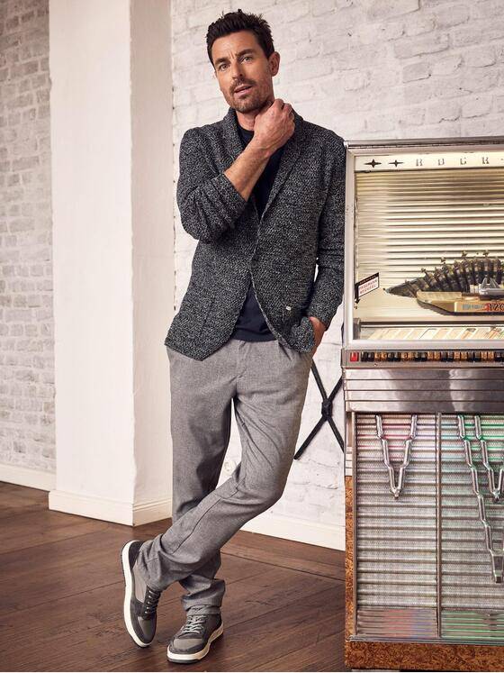 engbers Herren Stricksakko Schwarz 39973