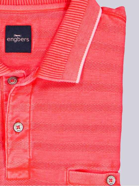 engbers Herren Polo-Shirt gestreift Hellrot 38920