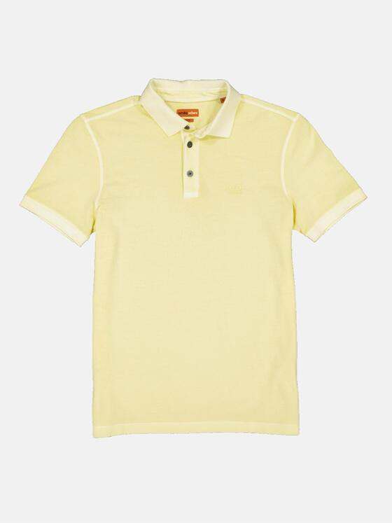 emilio adani Herren Polo-Shirt slim fit Gelb 35020