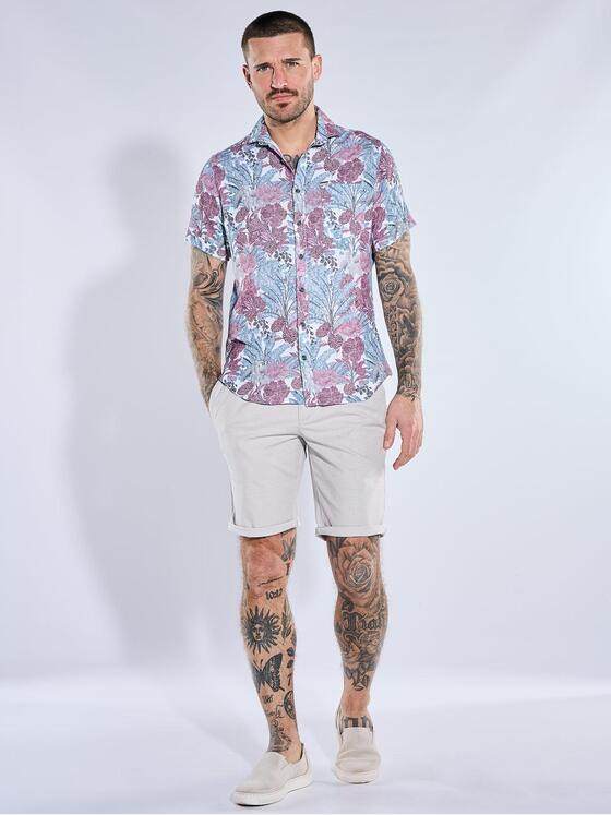 emilio adani Herren Hemd kurzarm Rosa 40701