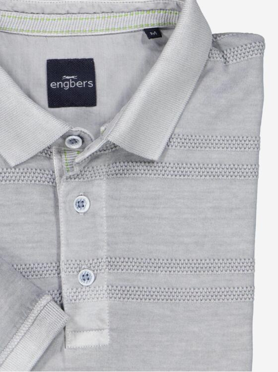 engbers Herren Polo-Shirt strukturiert Grau 36839